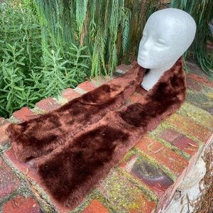 Shearling Fur Leather Pelt Unlined Long Collar Or Wrap Western Rocker Style